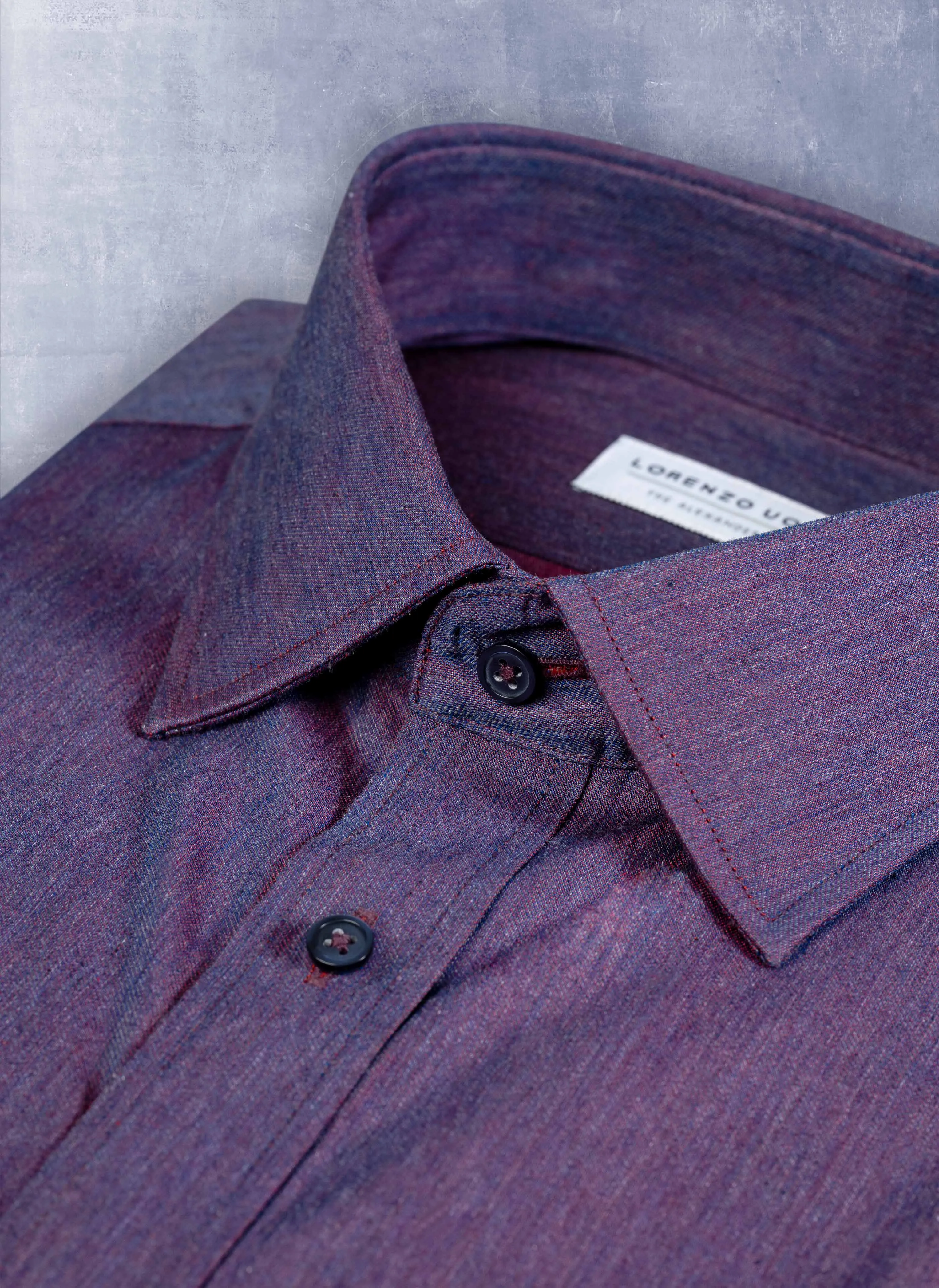 Alexander Sport Shirt in Solid Heather Purple