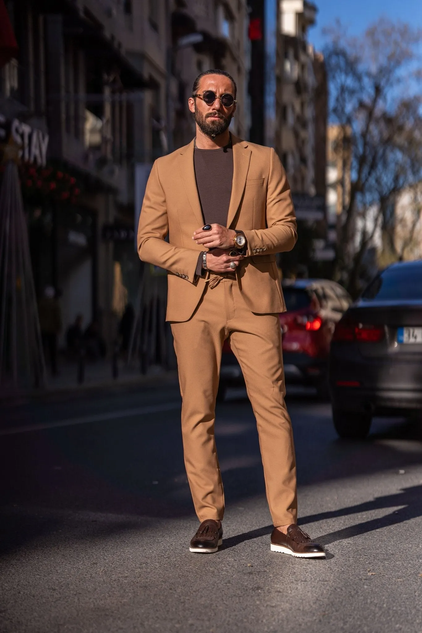 Alexandria Camel Casual Sport Suit