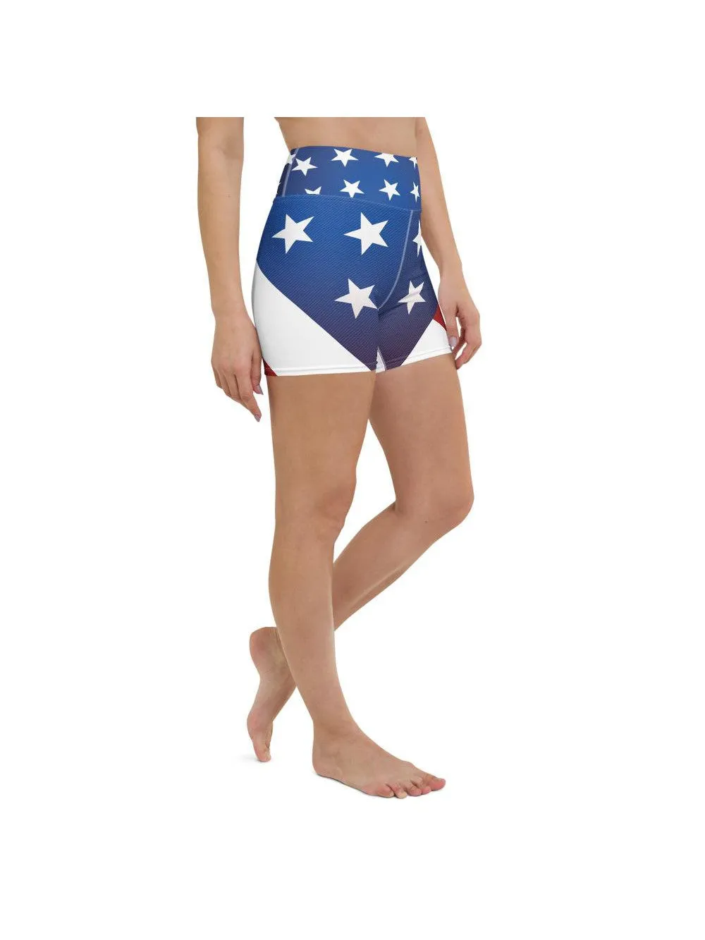 American Flag Yoga Shorts