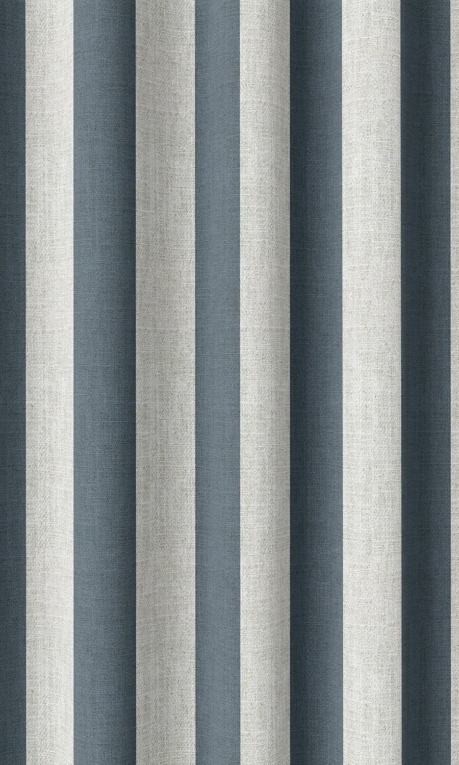 'Awning' Modern Striped Custom Shades (Petrol Blue/ White)