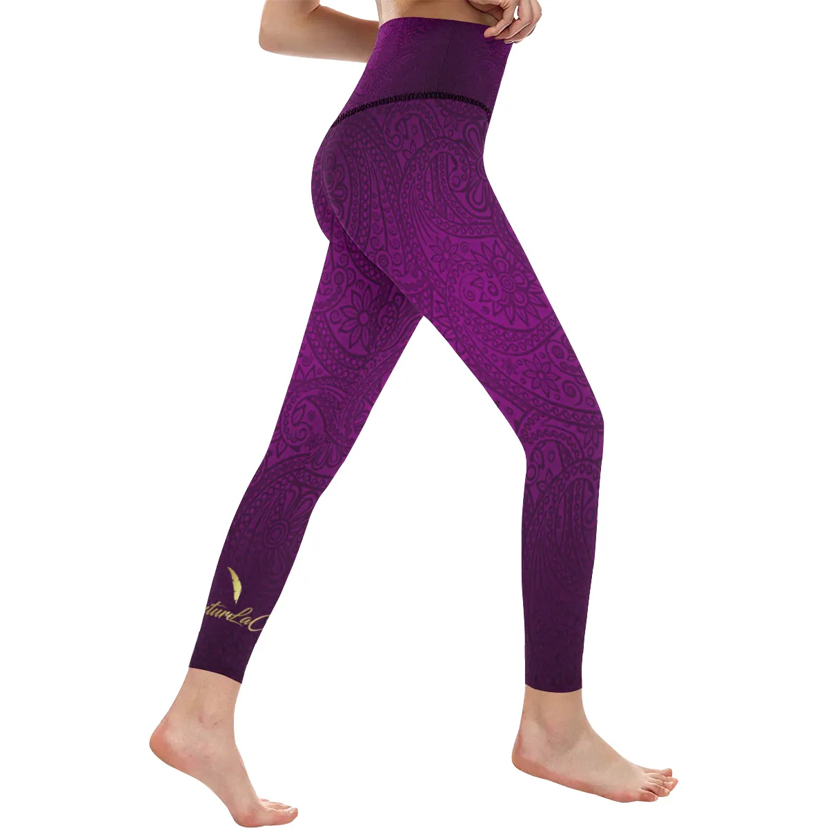 BANDANA LUXURY GRAPES High-Waisted Leggings