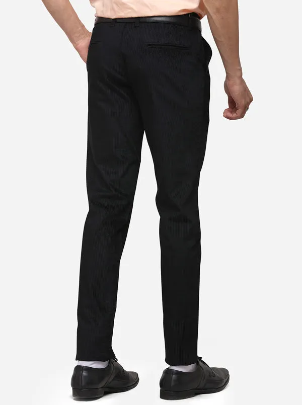 Black Super Slim Fit Solid Club Wear Trouser | JB Studio