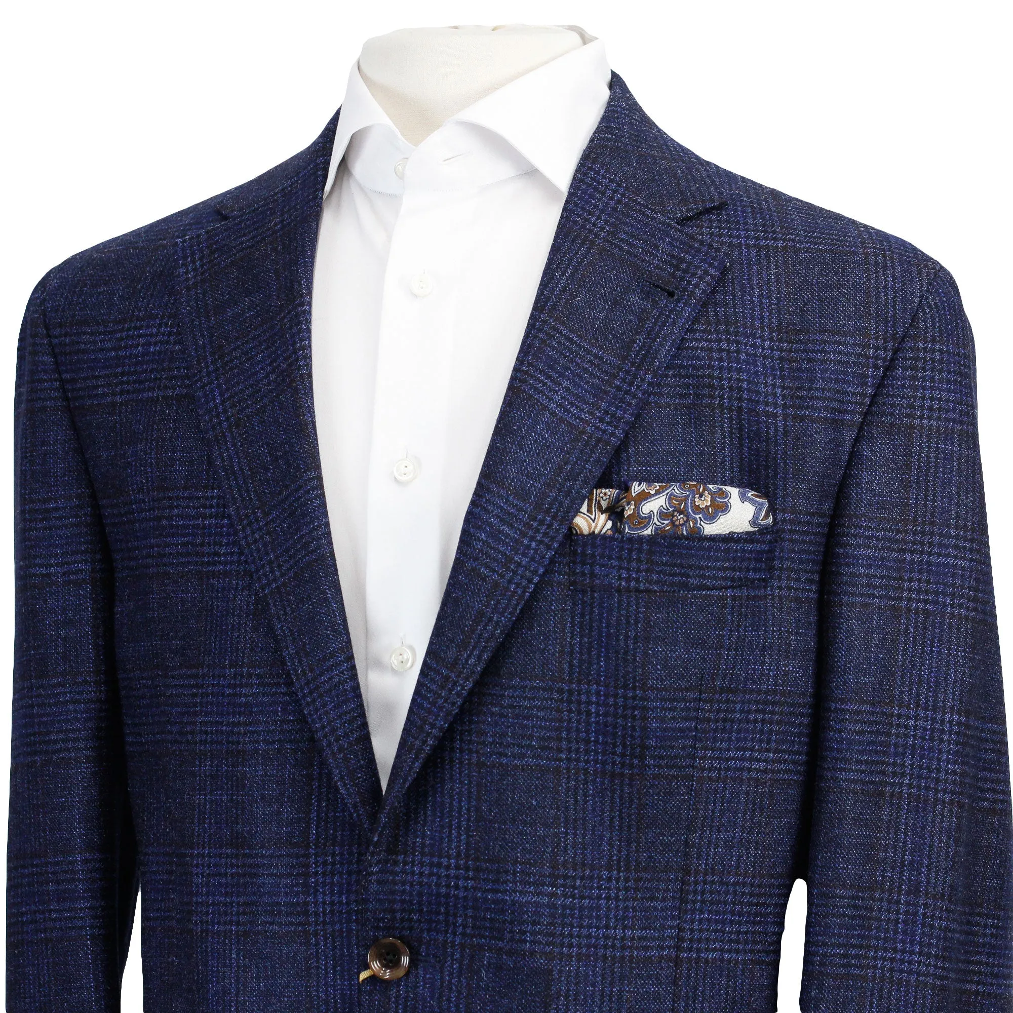 Blue Prince of Wales Check McAllen Contemporary Fit Sport Coat - Jack Victor