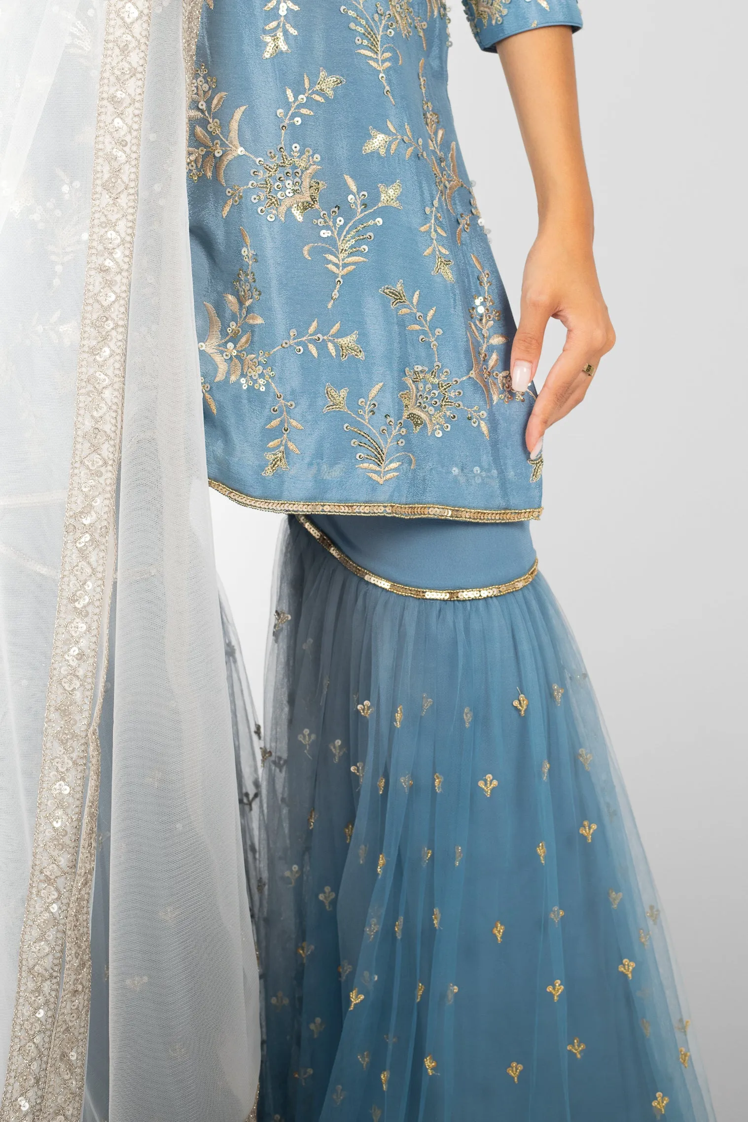 Blue Sitara Suit and Dupatta