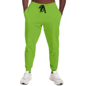 Bright Warm Green Joggers | Unisex | with PLUS sizes | Bright Pure Warm Green | C50M0Y100K0