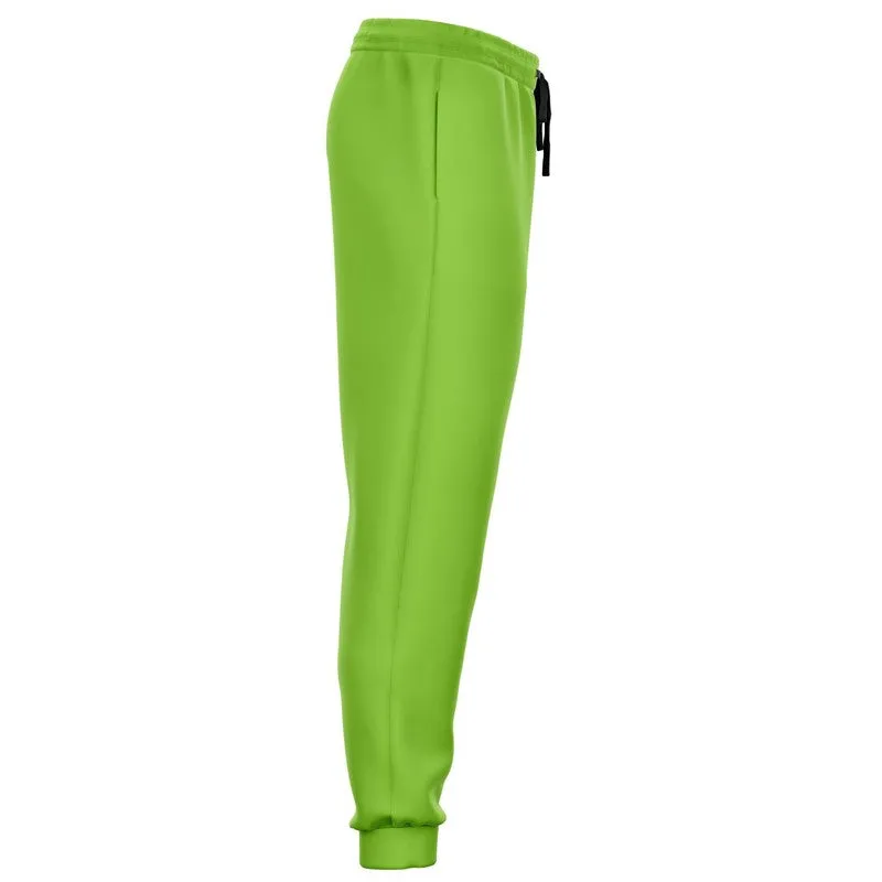 Bright Warm Green Joggers | Unisex | with PLUS sizes | Bright Pure Warm Green | C50M0Y100K0