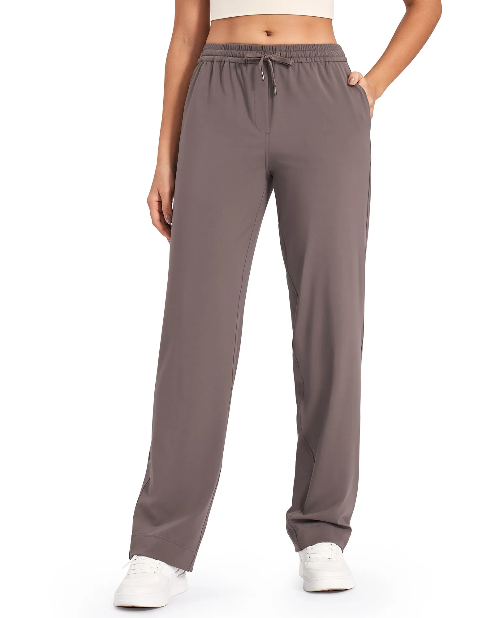 Business Casual Drawstrings Straight Leg Pants 31