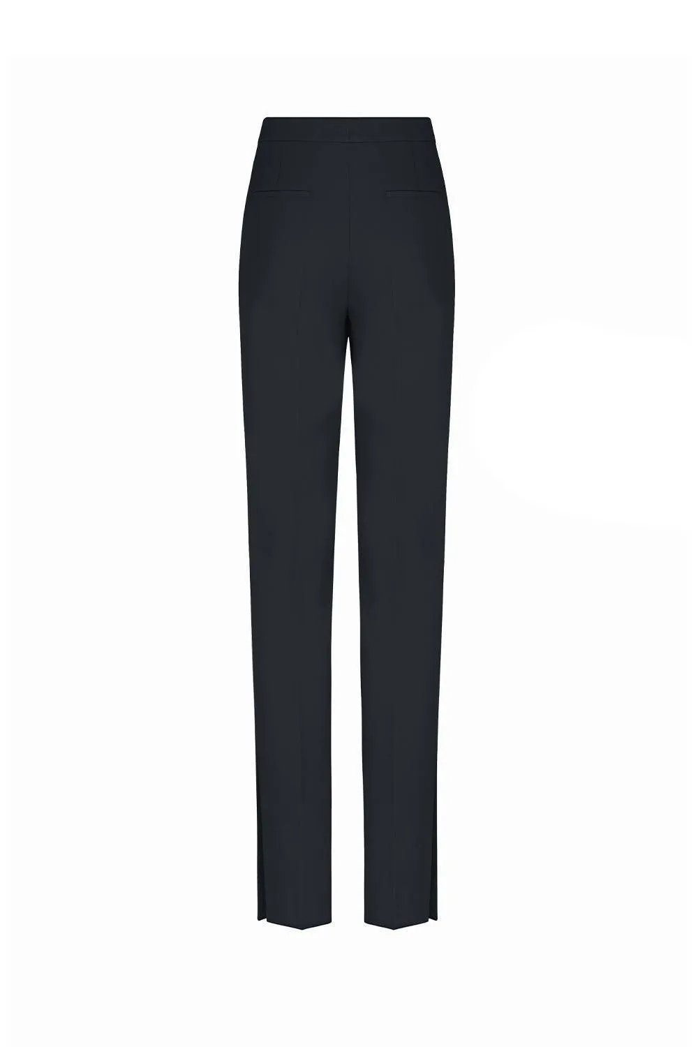 Carnaby Straight Slim Leg Crepe Floor Length Pants