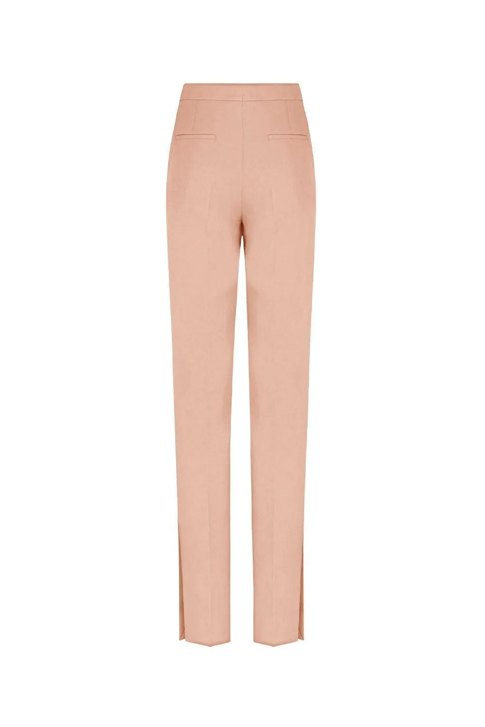 Carnaby Straight Slim Leg Crepe Floor Length Pants