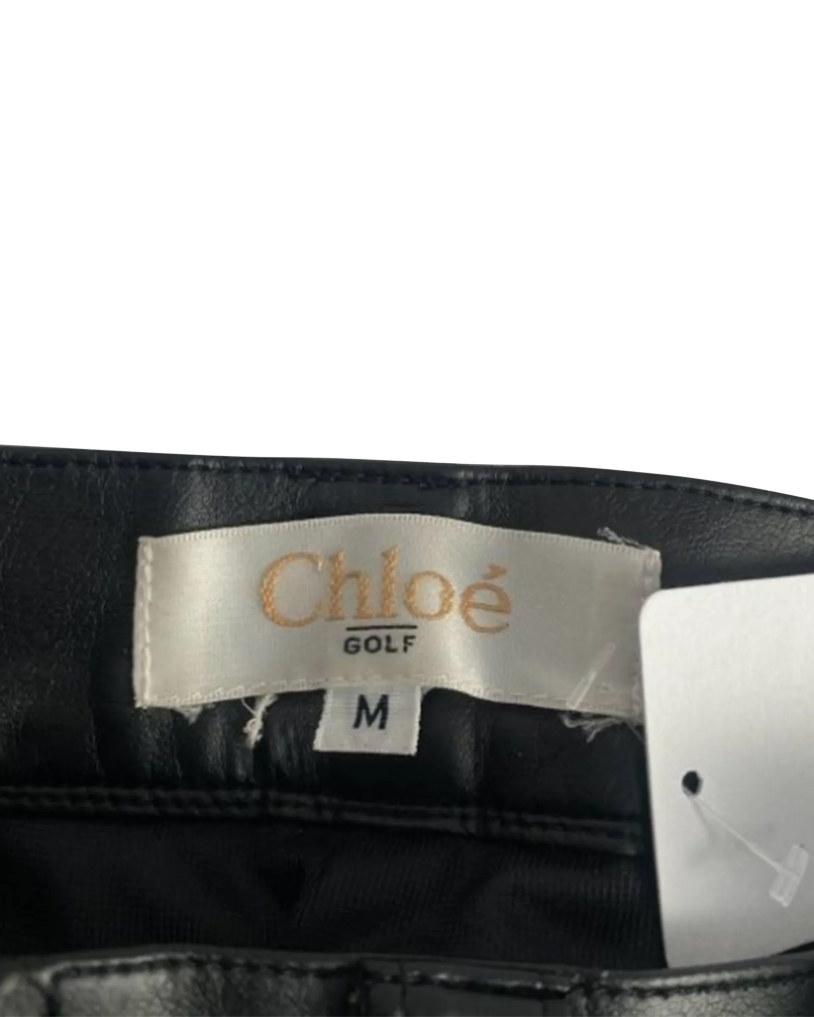 Chloe Golf Golf Faux Leather Pants Black