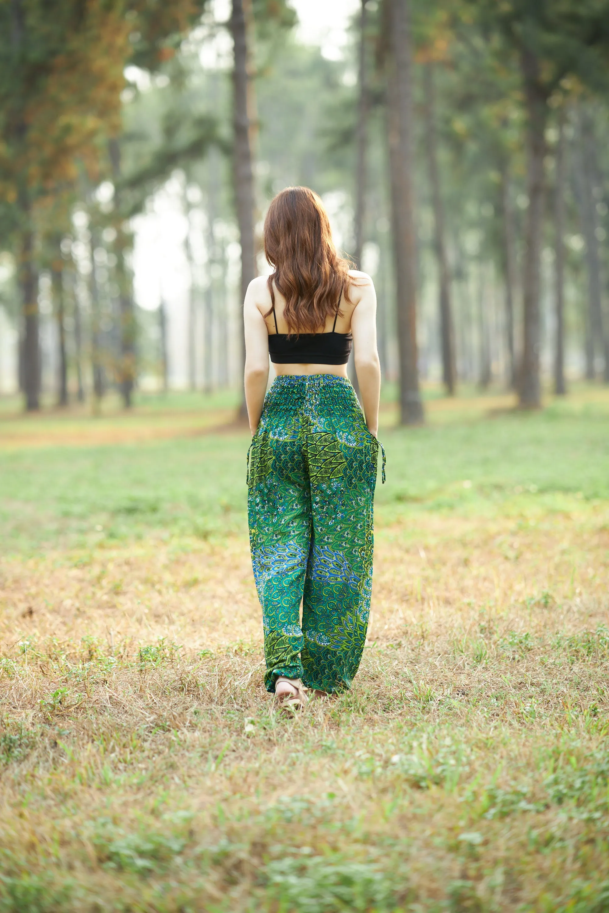 Colorful Peacock Harem Pants