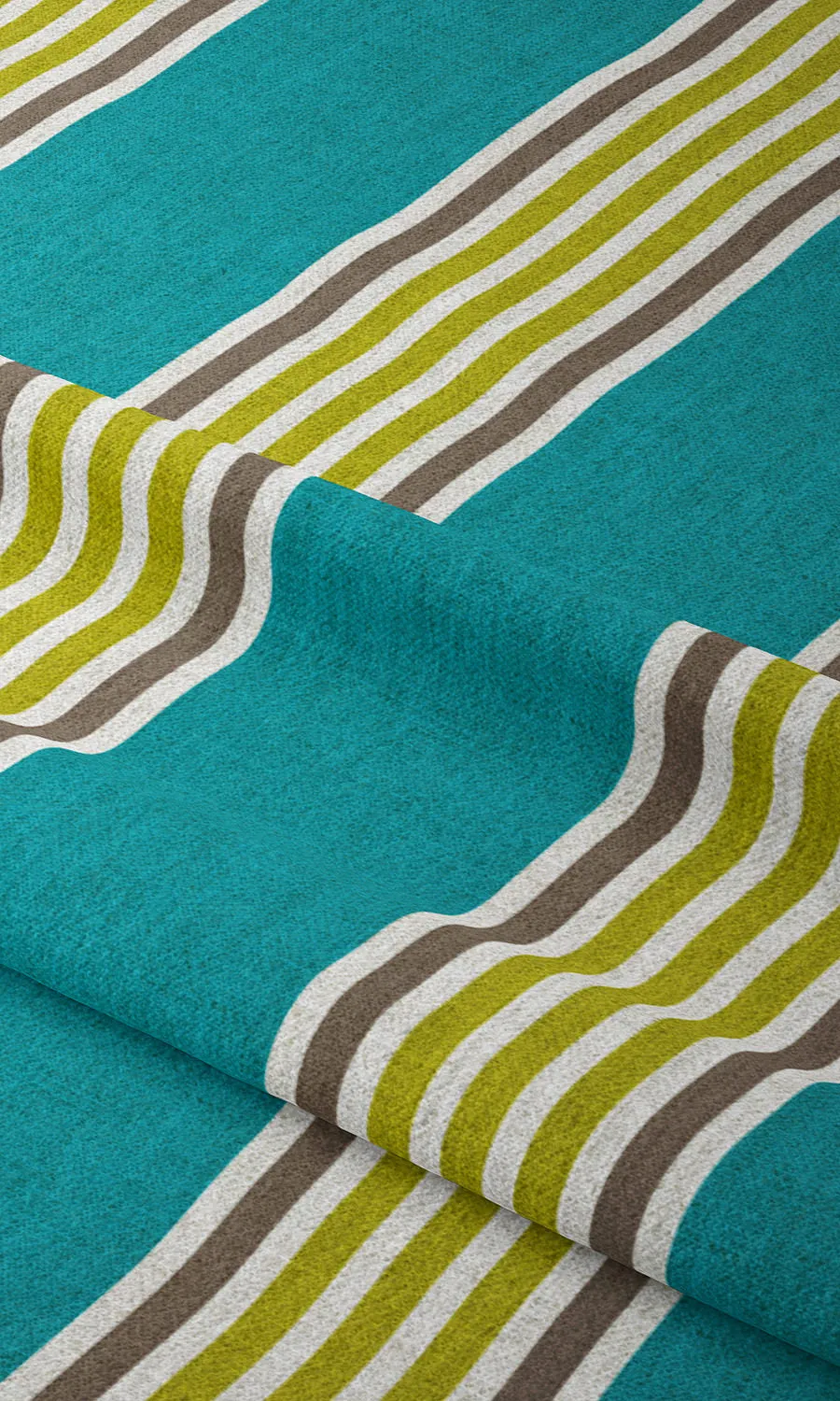 'Delphi' Modern Striped Custom Roman Blinds (Blue/ Green)