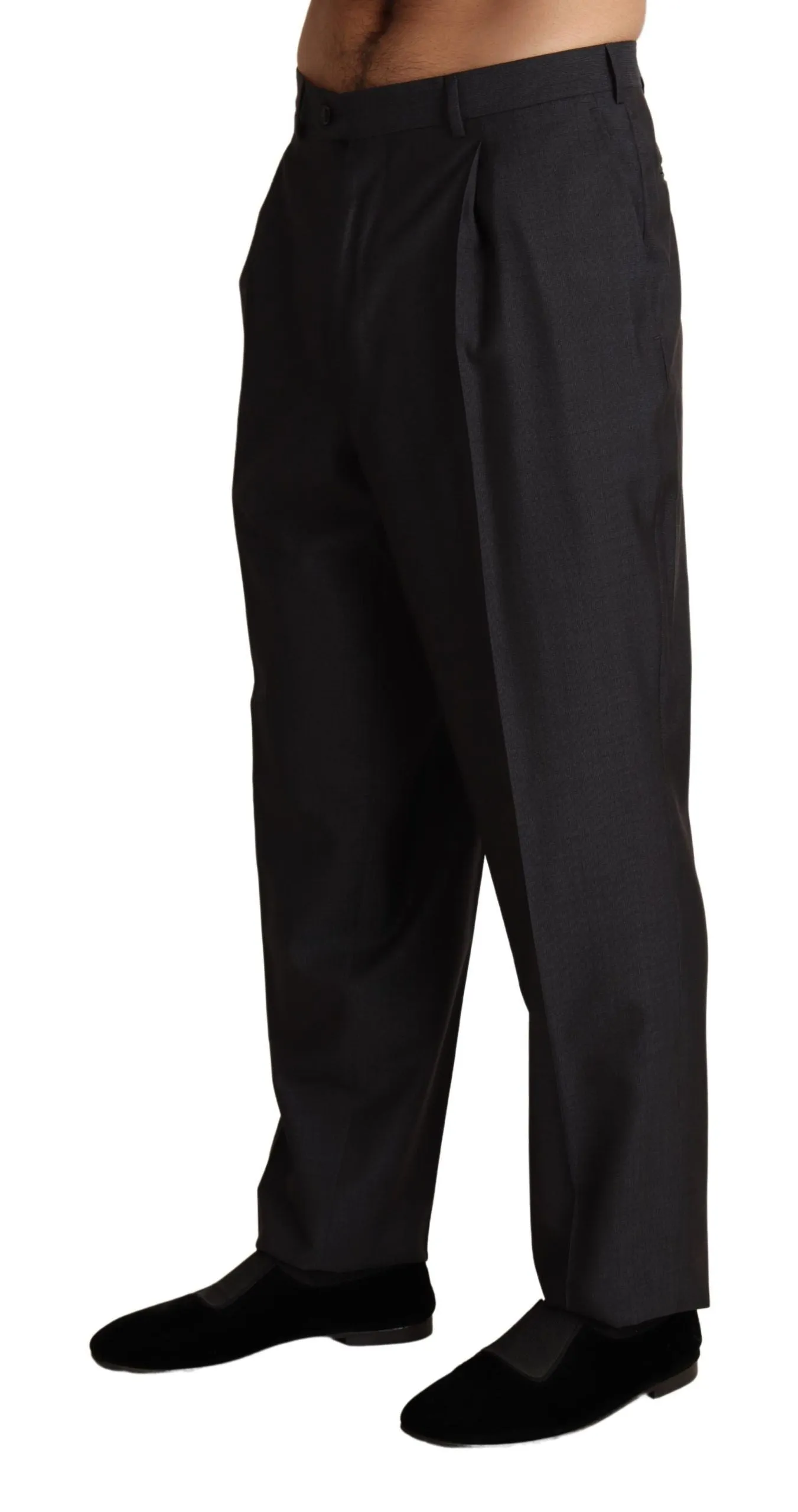 Dolce & Gabbana Elegant Gray Skinny Dress Trousers