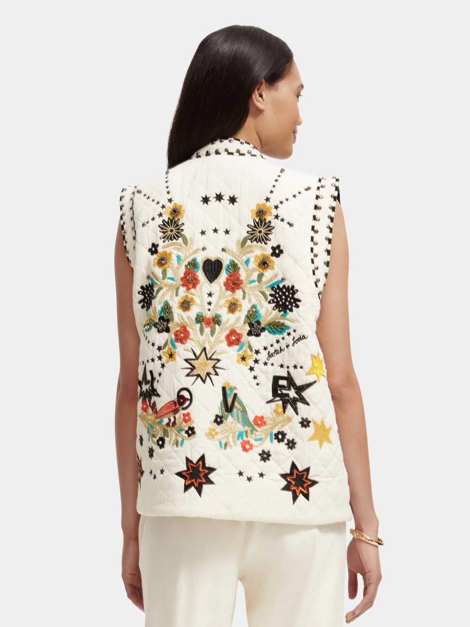 Embroidered gilet