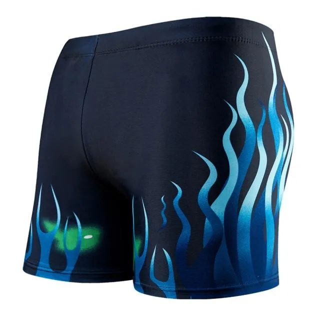 Fashionable Men's Print Swimming Trunks For Pool Beach