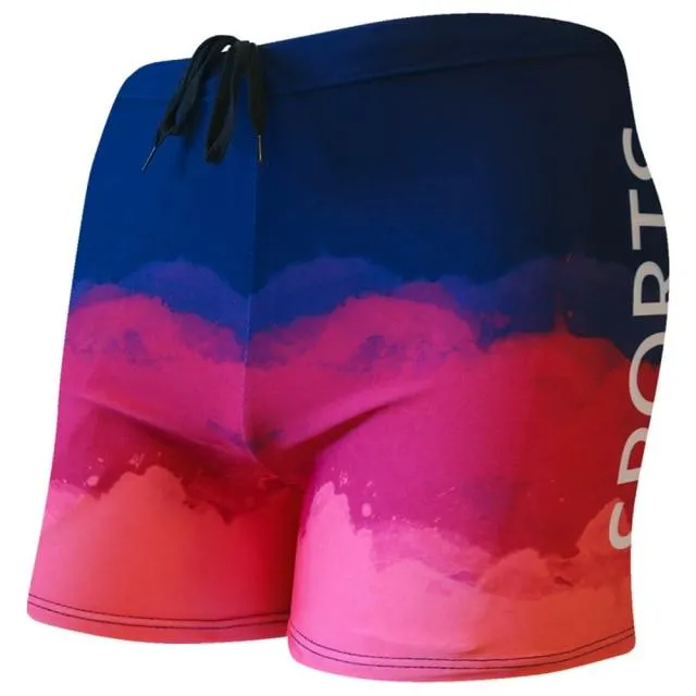 Fashionable Men's Print Swimming Trunks For Pool Beach