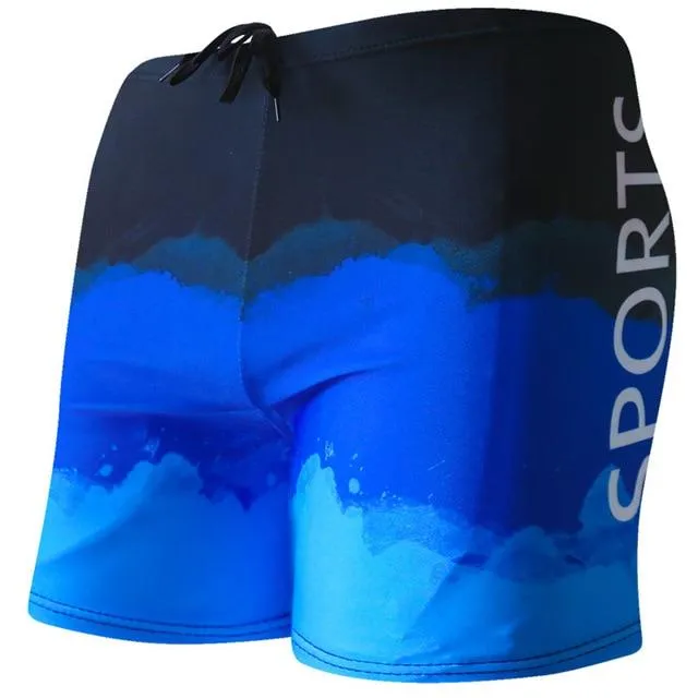 Fashionable Men's Print Swimming Trunks For Pool Beach