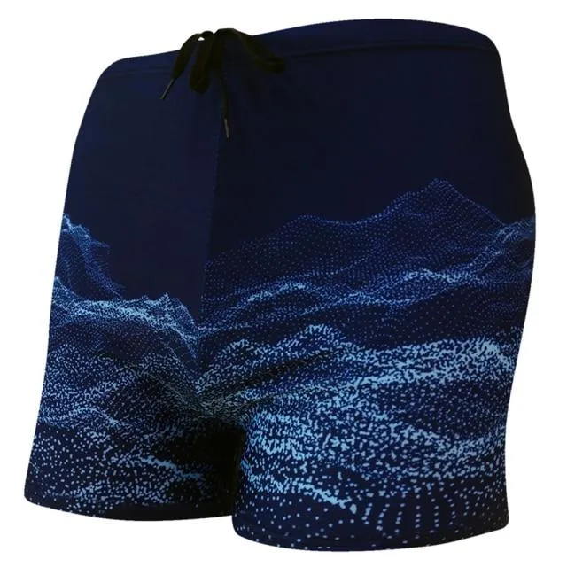 Fashionable Men's Print Swimming Trunks For Pool Beach