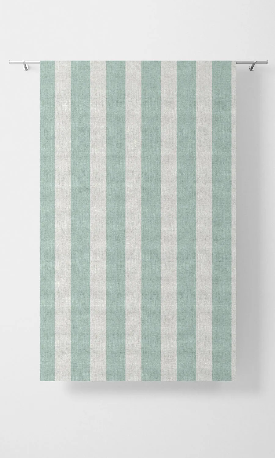 'Fresh Lawn' Striped Print Roman Shades (Aqua Blue/ White)