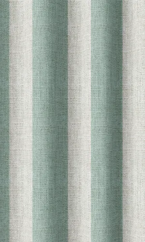 'Fresh Lawn' Striped Print Roman Shades (Aqua Blue/ White)