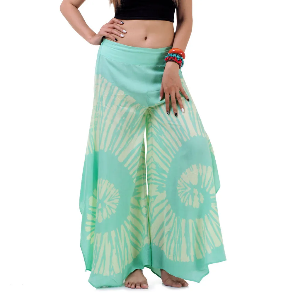 Fresh Mint Hippie Tie Dye Palazzo Pants