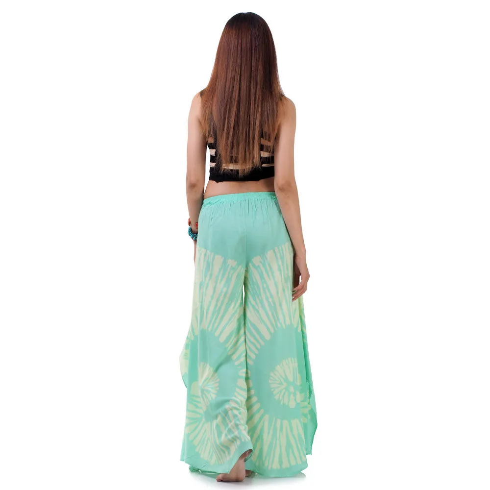 Fresh Mint Hippie Tie Dye Palazzo Pants