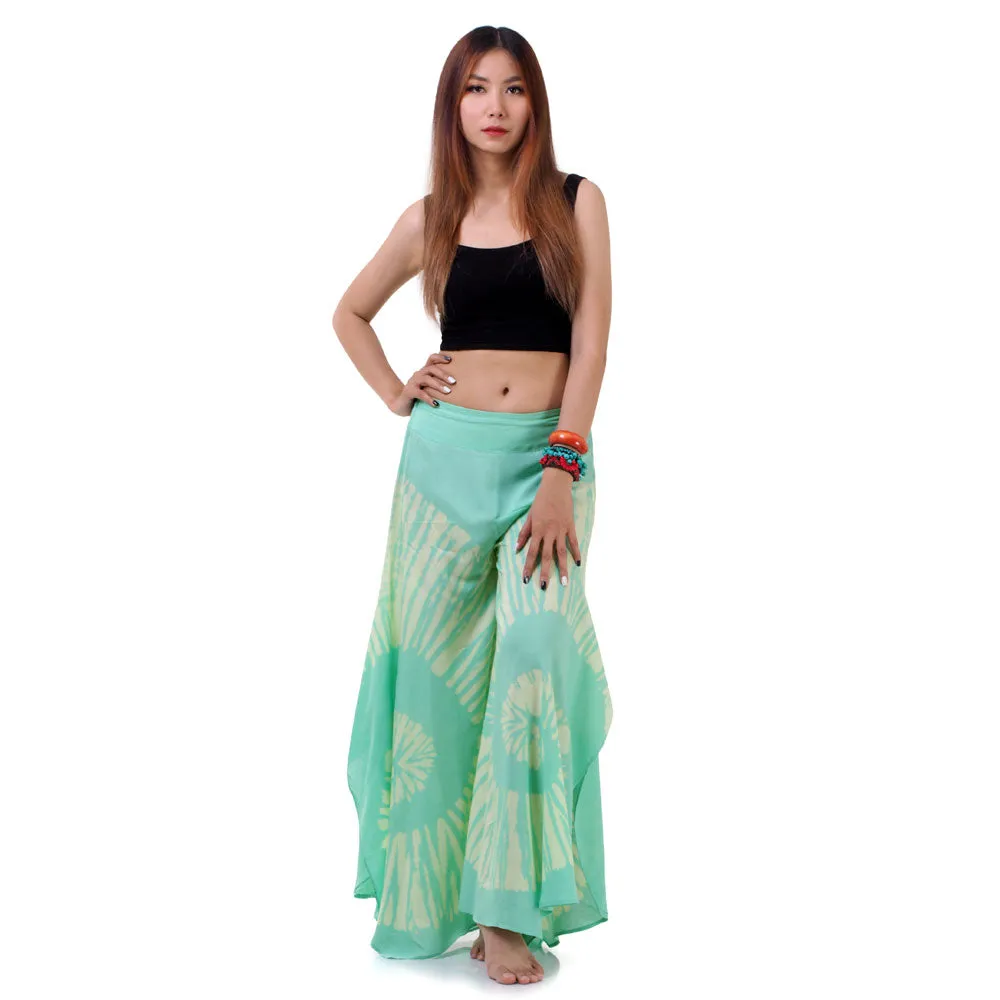 Fresh Mint Hippie Tie Dye Palazzo Pants