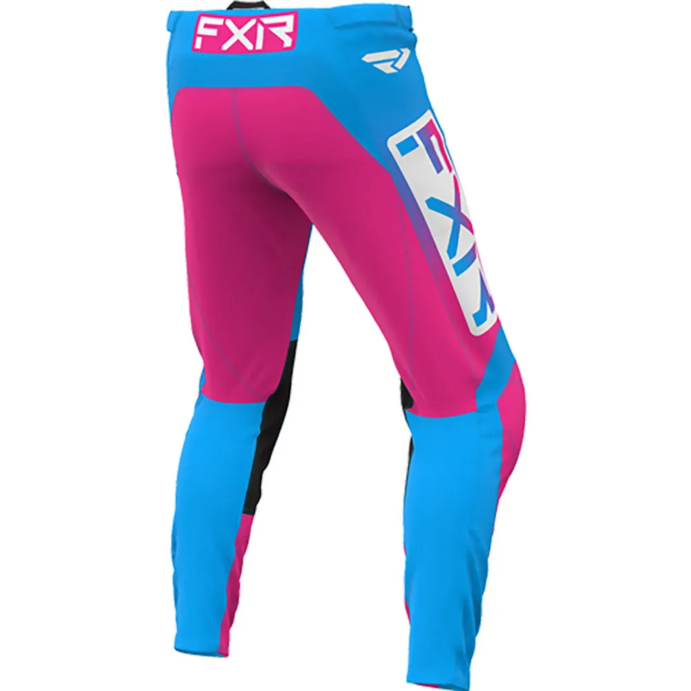 FXR Clutch MX Offroad Pants Cyan/E-Pink Blue