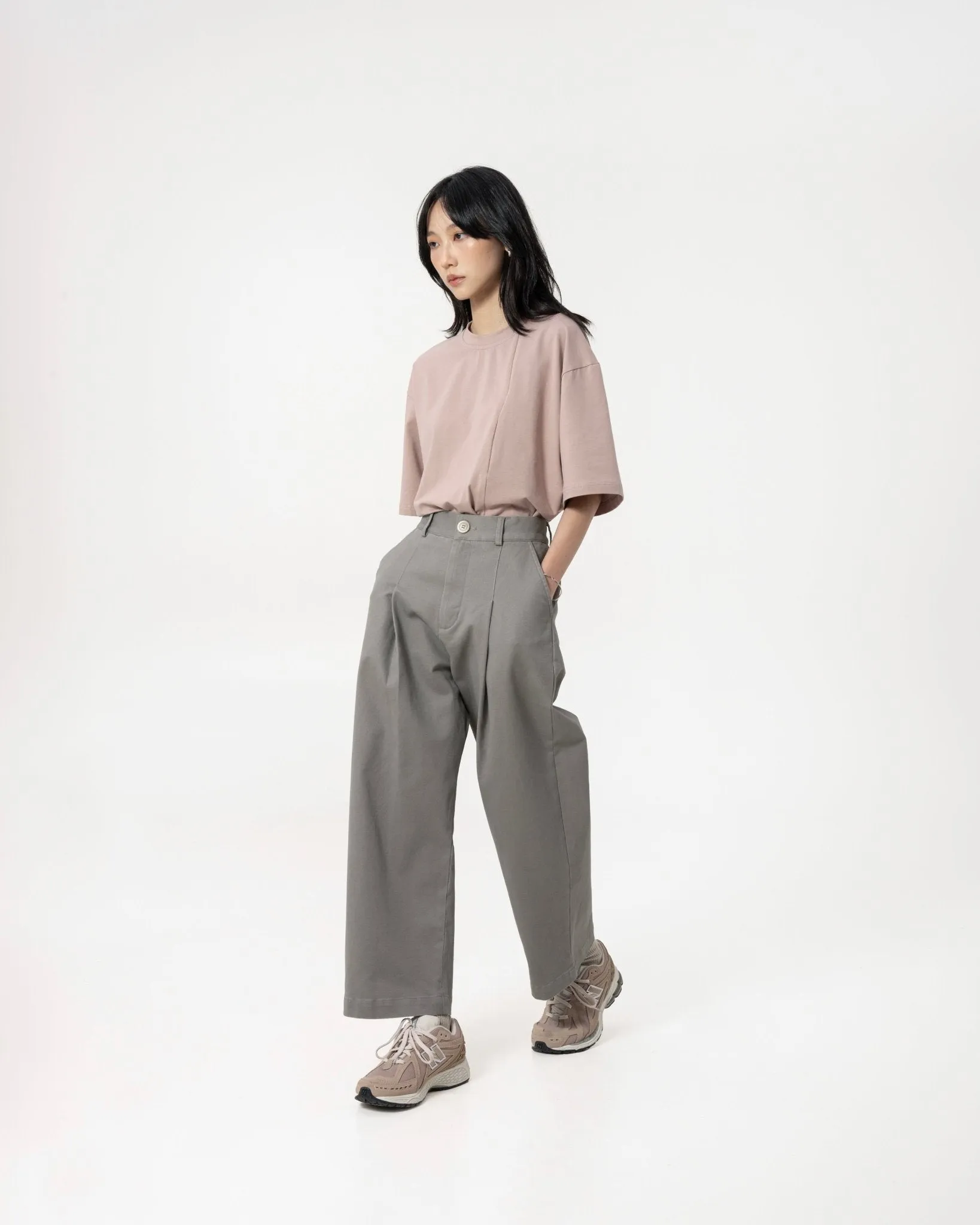 GRAYE Straight Cut Pants - Mauve Gray