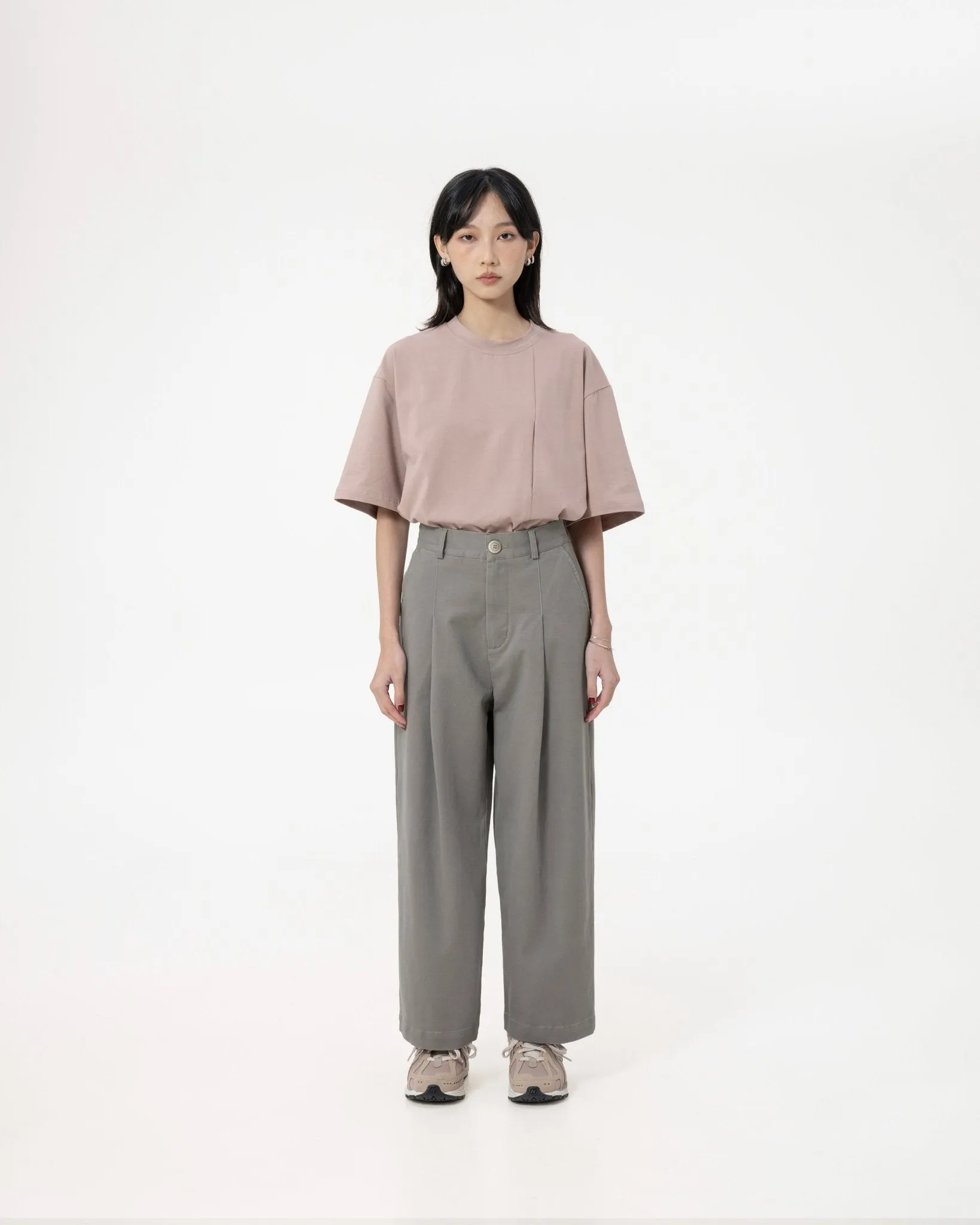 GRAYE Straight Cut Pants - Mauve Gray