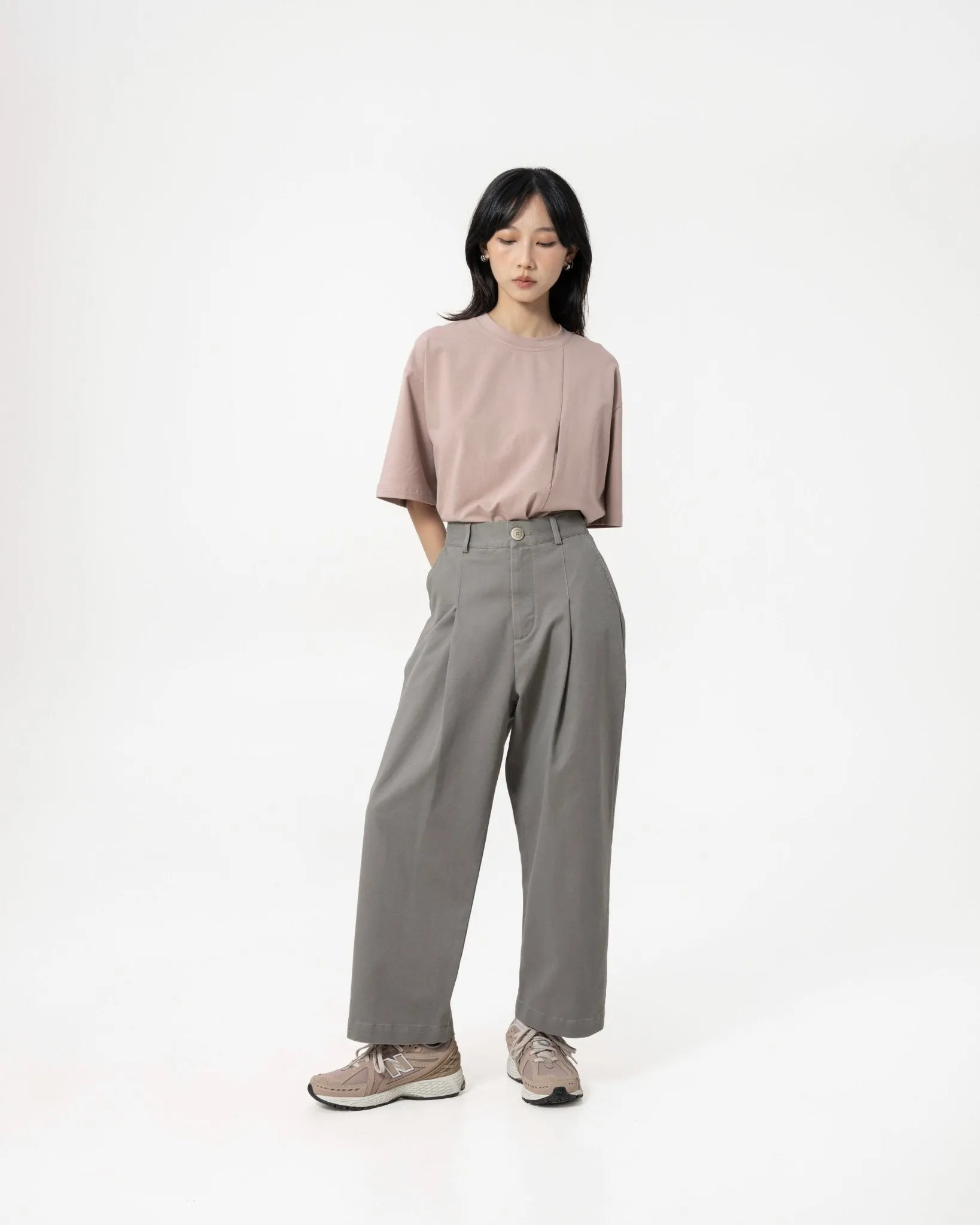 GRAYE Straight Cut Pants - Mauve Gray