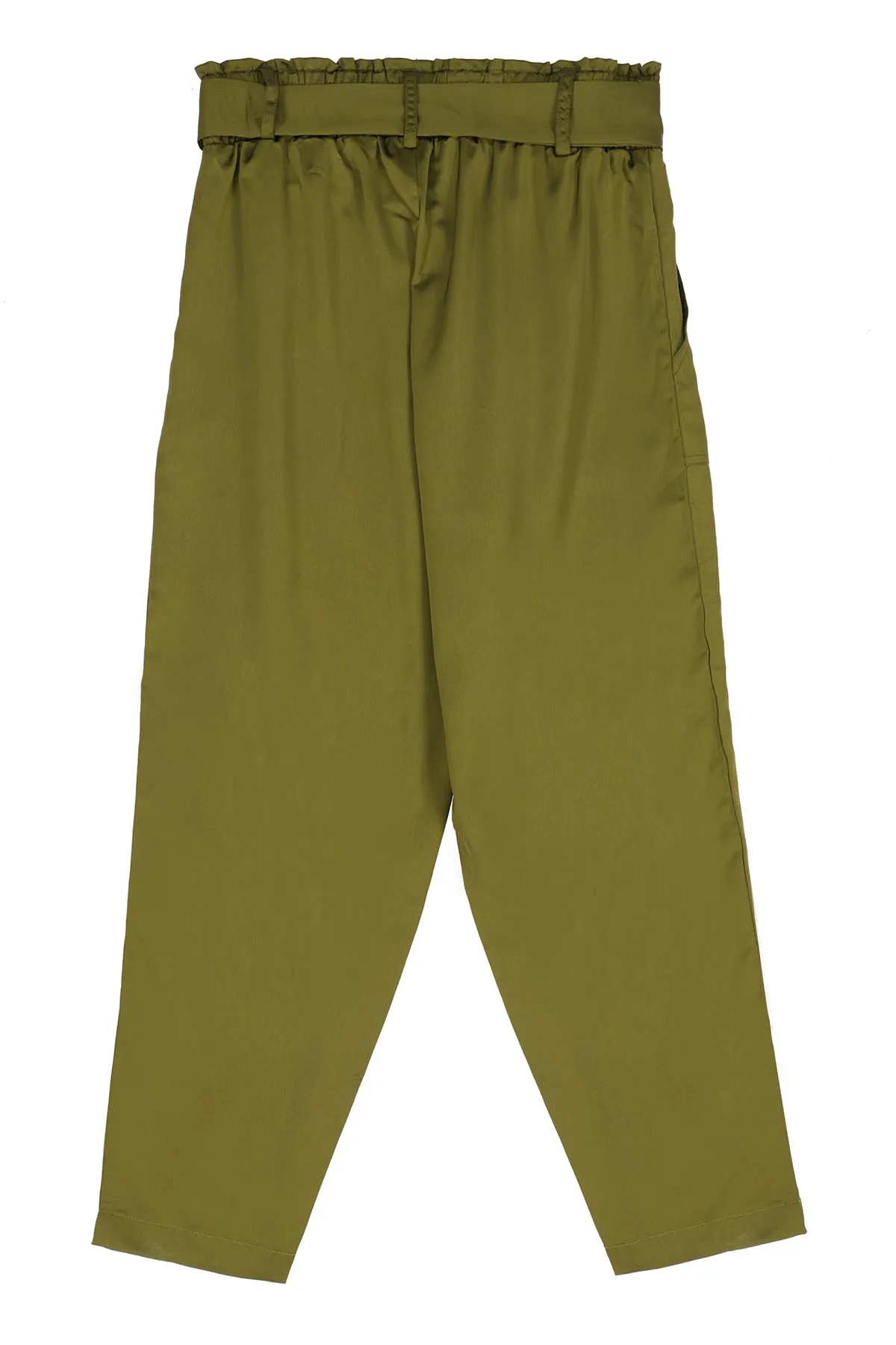 Green Paper Bag Trouser - A21- WTR007R