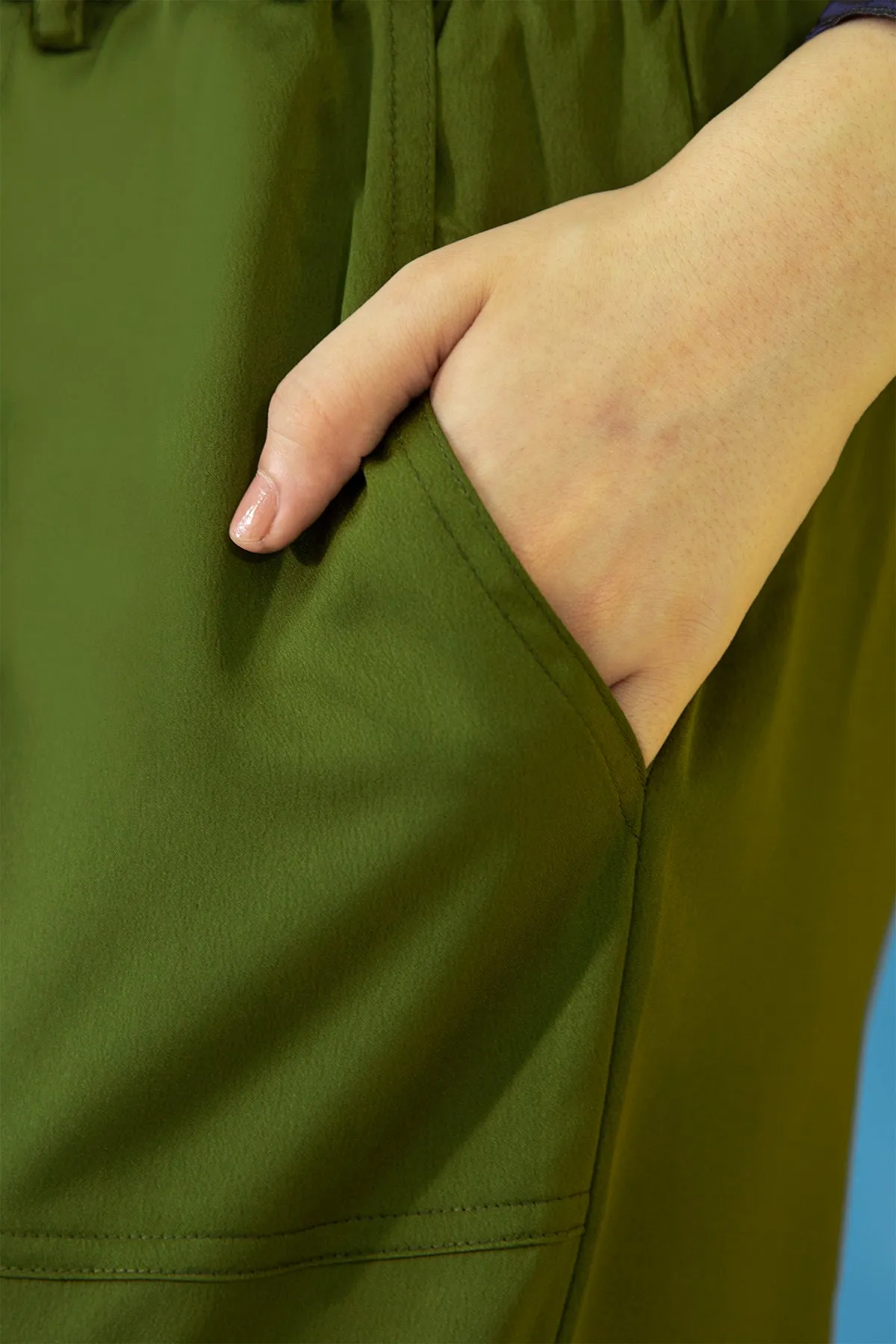 Green Paper Bag Trouser - A21- WTR007R