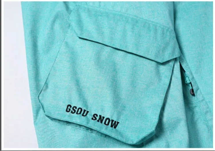 GSOU SNOW Denim Ski Pants Men / Mens Snowboarder Pants