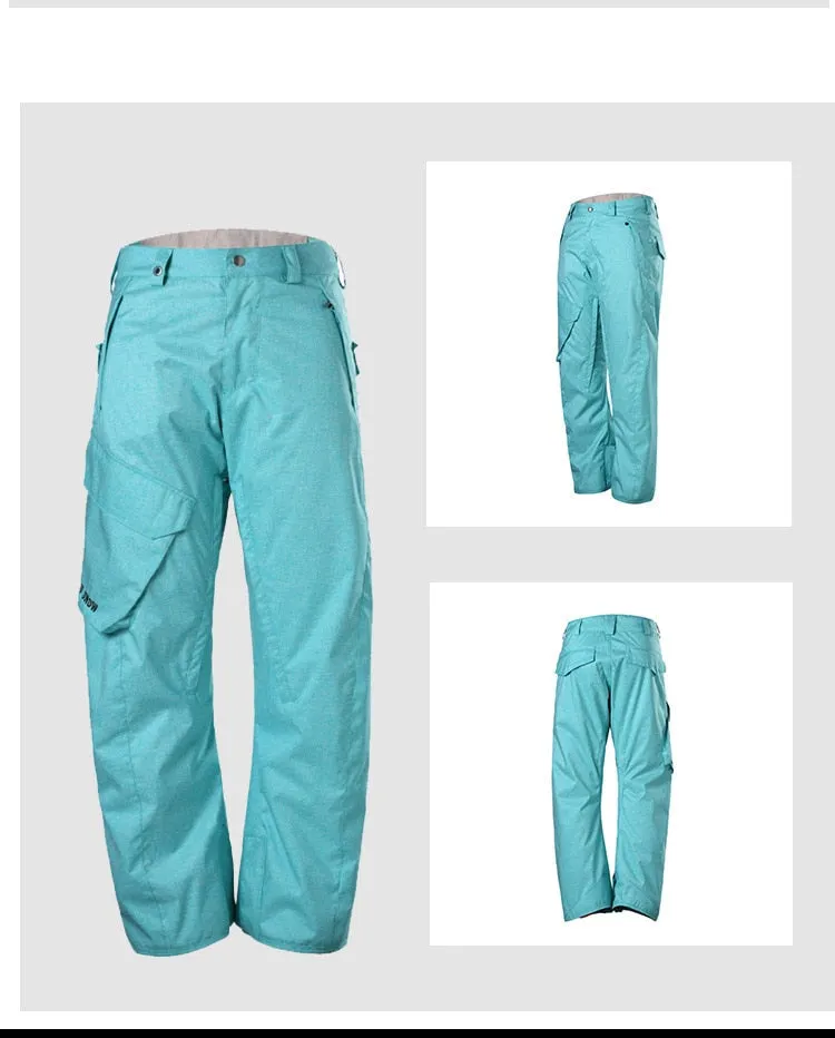 GSOU SNOW Denim Ski Pants Men / Mens Snowboarder Pants