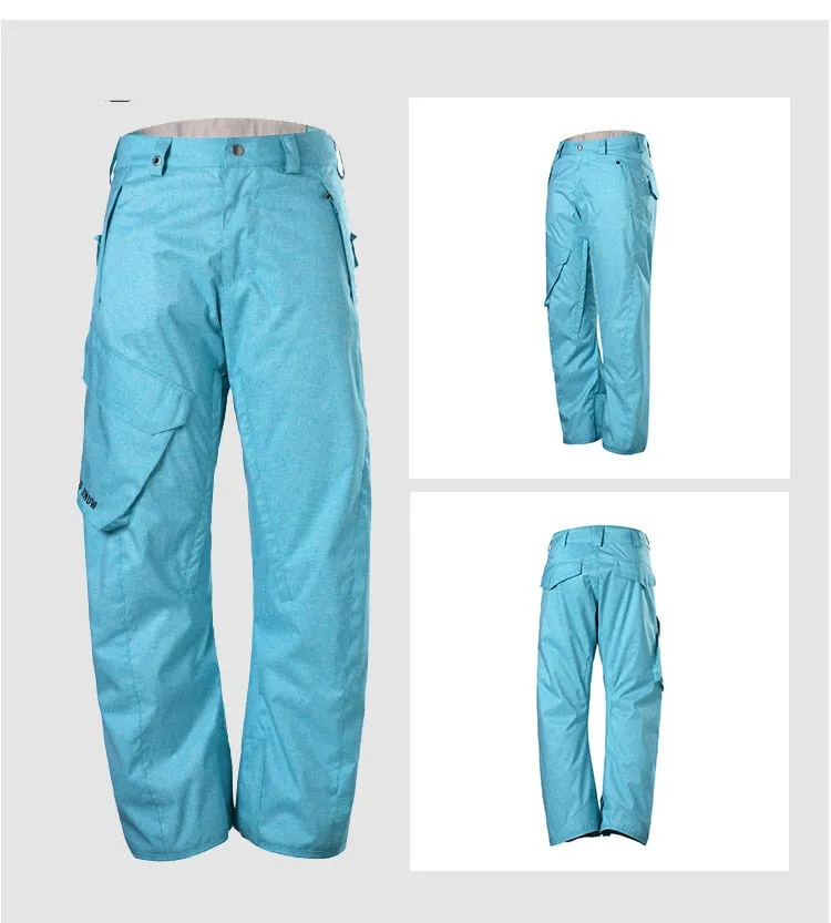 GSOU SNOW Denim Ski Pants Men / Mens Snowboarder Pants