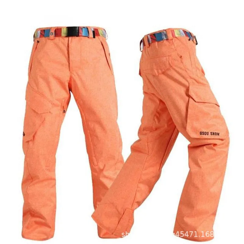 GSOU SNOW Denim Ski Pants Men / Mens Snowboarder Pants