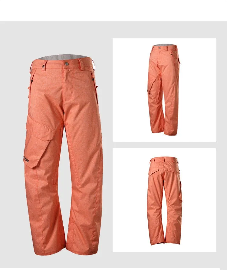 GSOU SNOW Denim Ski Pants Men / Mens Snowboarder Pants