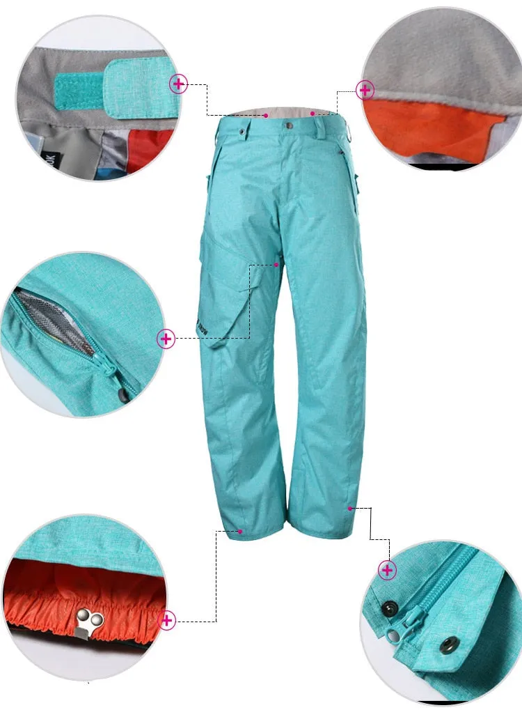 GSOU SNOW Denim Ski Pants Men / Mens Snowboarder Pants