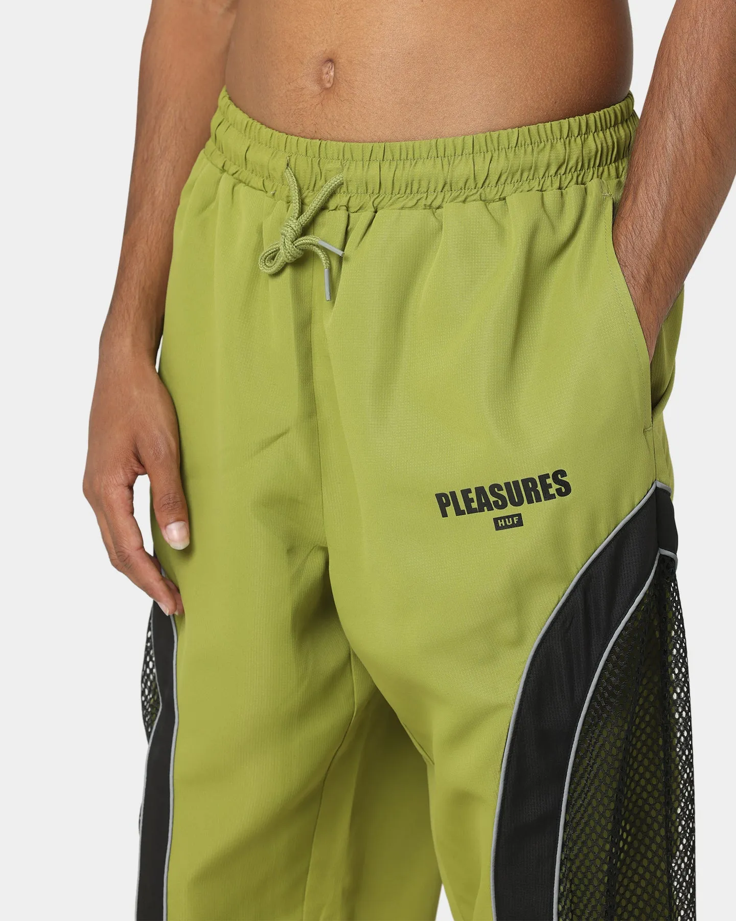 HUF X Pleasure Darton Track Pants Green