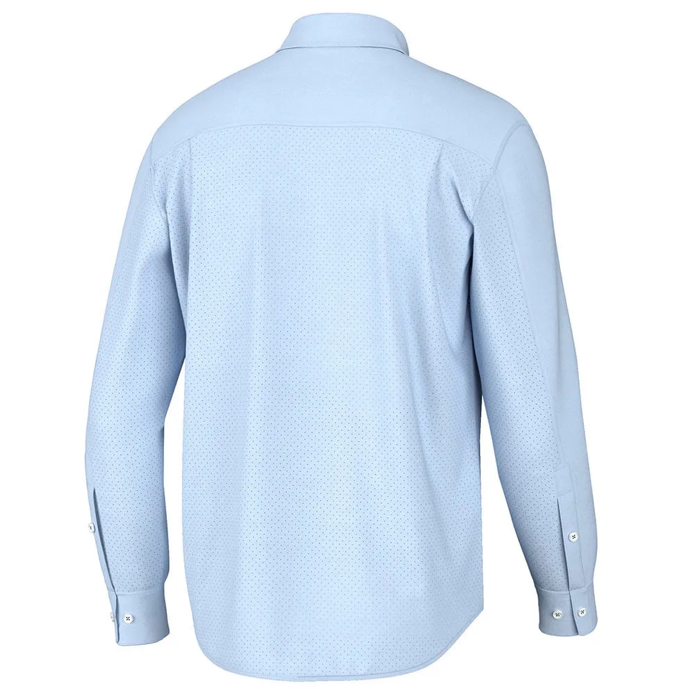 Huk Tide Point Long Sleeve Sport Shirt - Ice Water