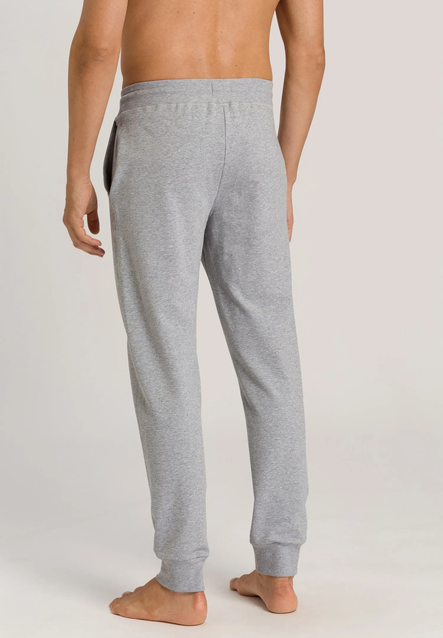 Living Cotton Drawstring Lounge Pants | Grey Melange 75071-1036