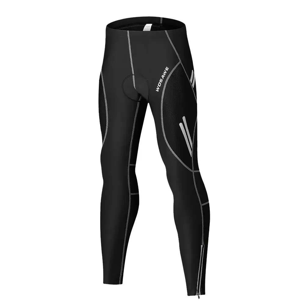 Men Autumn Tight Fitting Long Pants Cycling Shockproof 20D Gel Padded Tights MTB Bike Downhill Mountain Bicycle Leggings