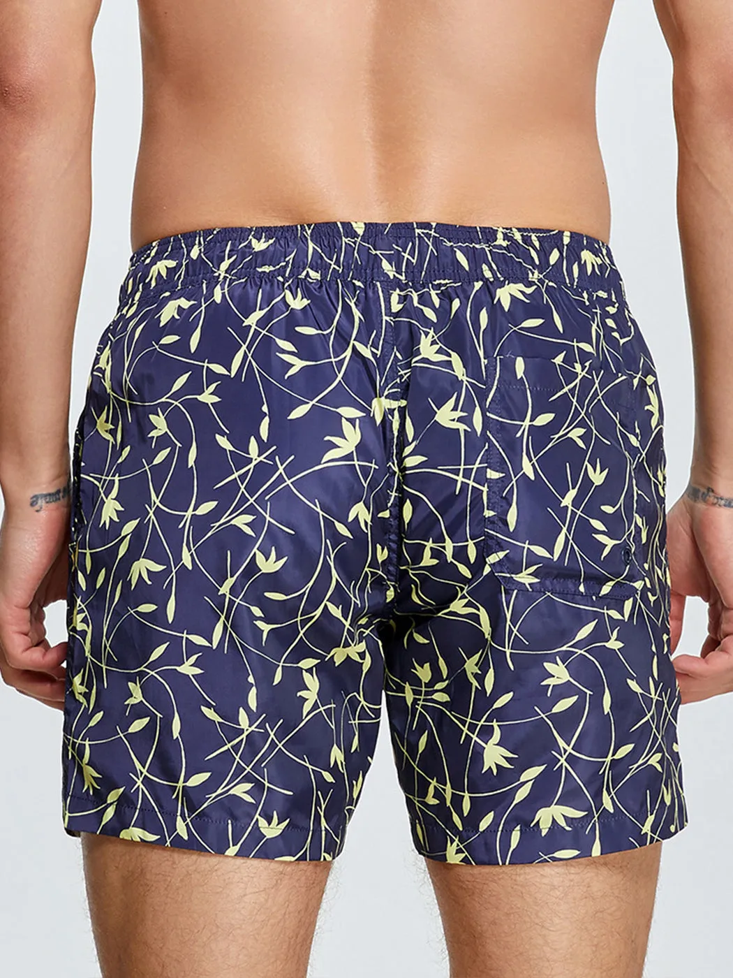 Men's Botanical Print Surf Board Shorts