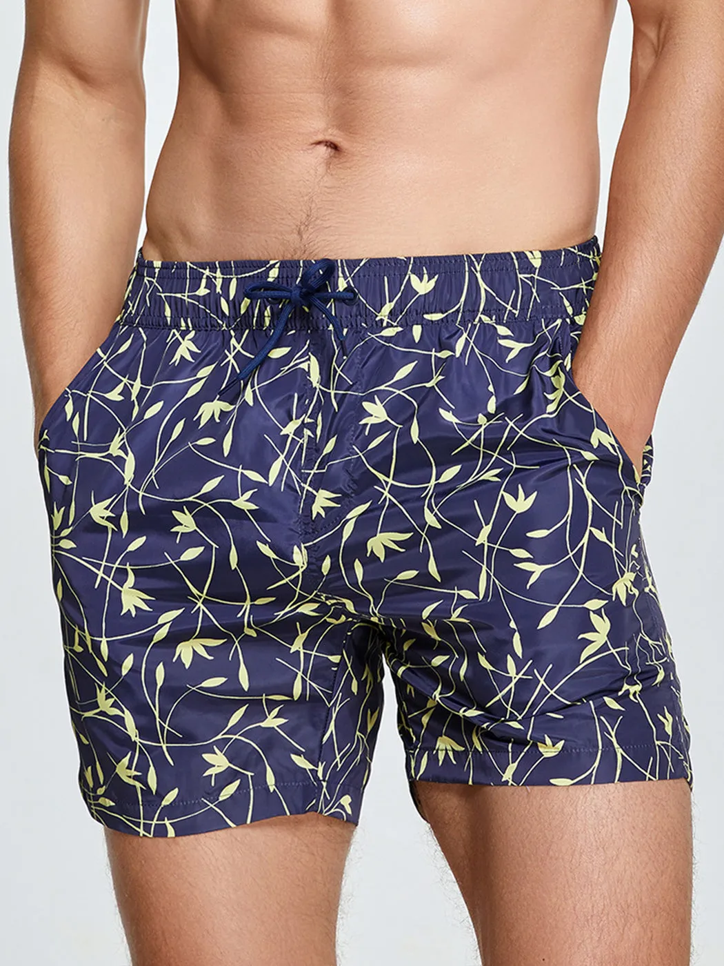 Men's Botanical Print Surf Board Shorts