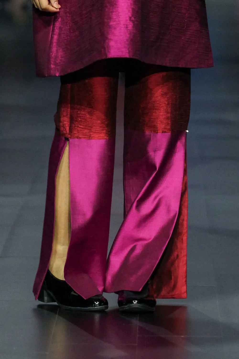 Rosé Red Silk Pants