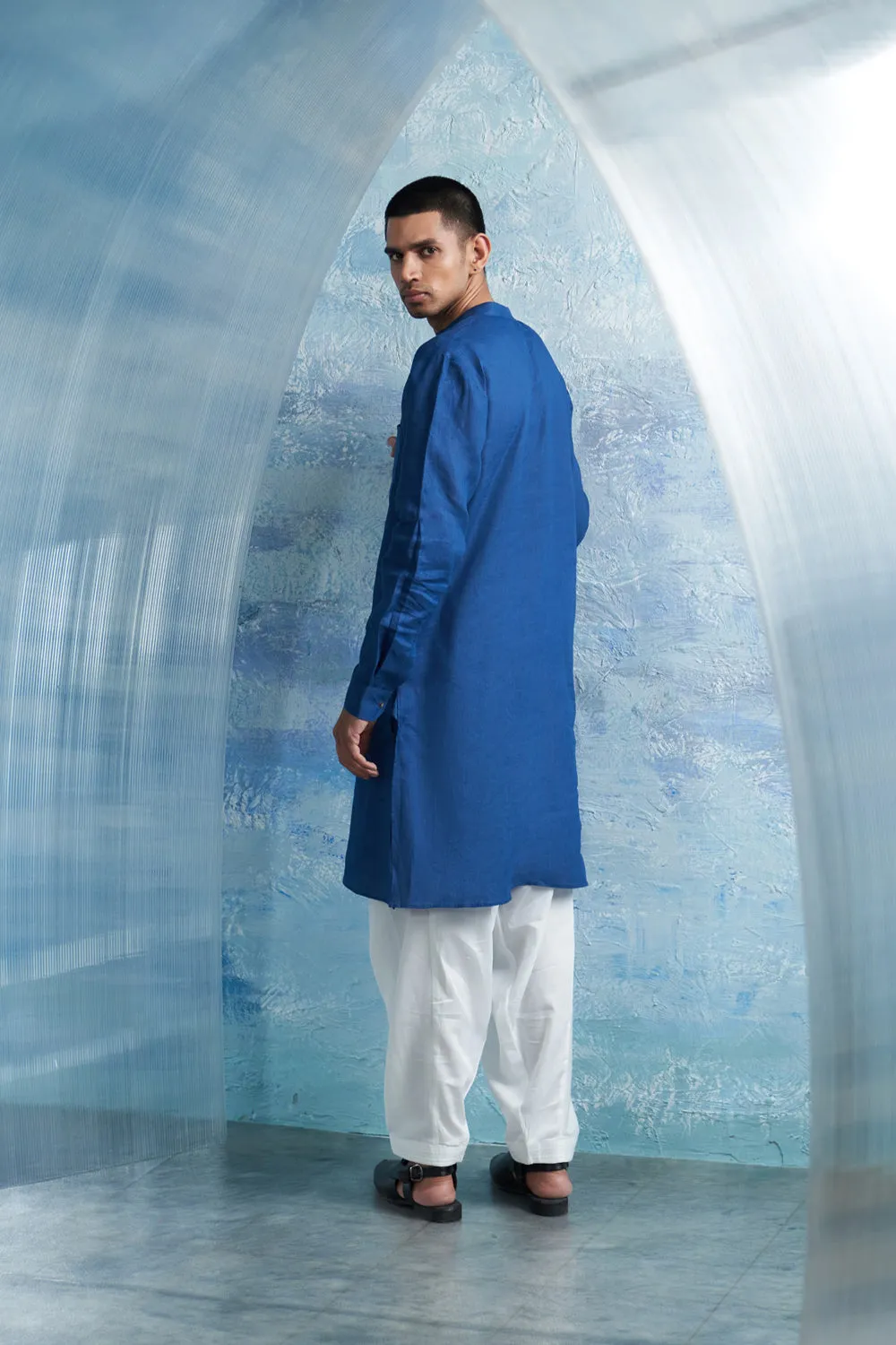 Royal Blue Straight Kurta Set