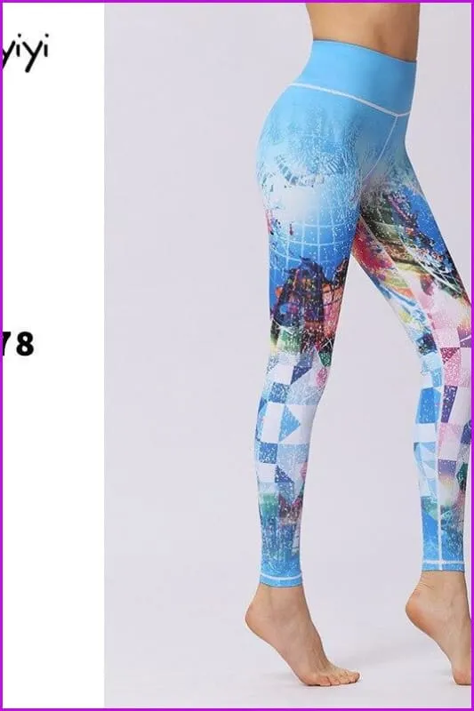 Stretched Leggings Sports Running Gym Pants DE131