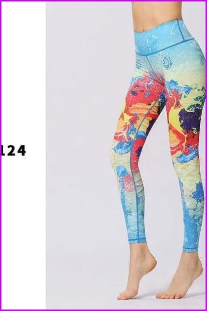 Stretched Leggings Sports Running Gym Pants DE131