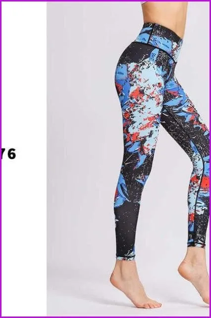 Stretched Leggings Sports Running Gym Pants DE131